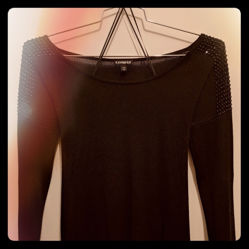 Express off the shoulder knit top